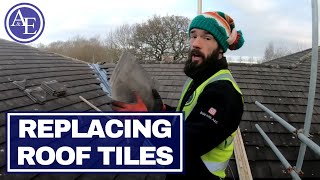 REPLACING ROOF TILES  Build with AampE [upl. by Sackville495]