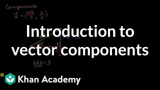 Introduction to vector components  Vectors  Precalculus  Khan Academy [upl. by Fenny971]