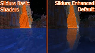 Minecraft  Sildurs Basic Shaders vs Sildurs Enhanced Default [upl. by Drofnats]