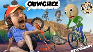 UNCLE BALDI GOT ME TWAINING WHEEWLZ Ouch FGTeeV Duddy Chunky Boy Descenders GameplaySkit [upl. by Hillard400]