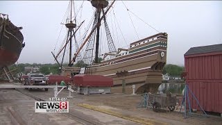 Mayflower II begins journey to Plymouth MA [upl. by Birdt]