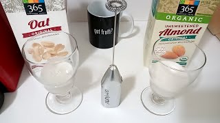 Oat Milk vs Almond Milk part 2 Frothing Test [upl. by Yrrad]