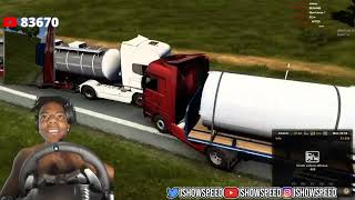 ISHOWSPEED RAGES PLAYING TRUCK SIMULATOR [upl. by Brecher]