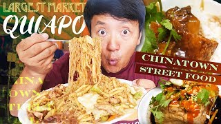 Binondo CHINATOWN Street Food amp LARGEST Market Quiapo in Manila Philippines Local Food Tour [upl. by Drogin]