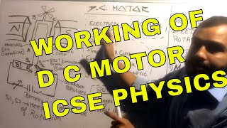 WORKING OF A DC MOTOR IN 7 MINS  ICSE 10th PHYSICS [upl. by Ainafetse745]