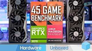 Radeon RX 6700 XT vs GeForce RTX 3070 45 Game Benchmark 1080p 1440p amp 4K [upl. by Lobiv949]