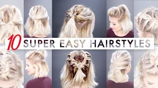 10 Easy Half Up hairstyles for SHORT HAIR Tutorial  Milabu [upl. by Sterrett409]