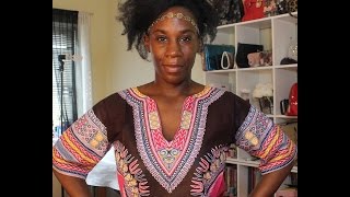 Kharyzma DIY How To Make a WOMENS DASHIKI EASY [upl. by Allimak]