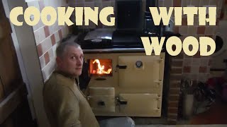 OFF GRID COOKING Rayburn wood burning cooker [upl. by Enilada]