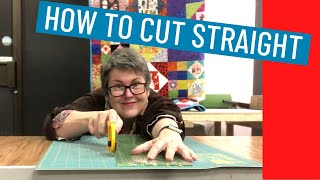 ✂️ HOW TO CUT STRAIGHT  QUILTING SKILLS TUTORIAL [upl. by Kapoor]