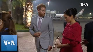 Britains Prince Harry and Meghan Markle Arrive in Morocco for Royal Visit [upl. by Rubetta567]