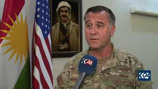 Maj Gen Eric T Hill SOJTFOIR commander speaks to Kurdistan 24 [upl. by Avin]