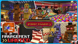 I built my own custom FNAF map in Minecraft with mods Management Wanted [upl. by Beau]