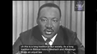 Martin Luther King Jr Speech Civil Disobedience and obeying Just vs Unjust laws Closed Captioned [upl. by Materse]