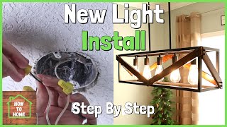 How To Install a Hanging Light Fixture  Dining Room Light Fixture [upl. by Debbee]