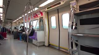 Taiwan 2X MRT ride from Taoyuan International Airport Terminal 2 to Taipei Main Station [upl. by Calderon383]