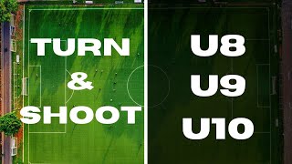 Turn amp Shoot Drill For FootballSoccer  U8 U9 U10 [upl. by Enitsirk538]