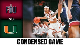 Fairleigh Dickinson vs Miami Condensed Game  202425 ACC Men’s Basketball [upl. by Pierrepont]