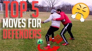 TOP 5 DEFENDING SKILLS  HOW TO DEFEND IN FOOTBALL [upl. by Monty]