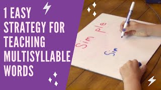 One Easy Strategy for Teaching Multisyllable Words [upl. by Elfie]