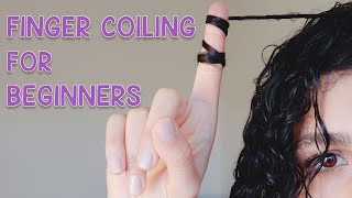 HOW TO FINGERCOIL  Defined curls for beginners [upl. by Laved]