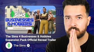 Reacting to The Sims 4 Businesses amp Hobbies Expansion Trailer [upl. by Anahsit]