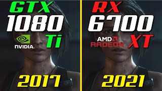 RX 6700 XT vs GTX 1080 Ti  in 2021 [upl. by Rozek]