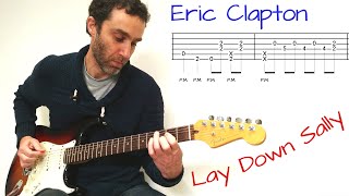 Eric Clapton  Lay Down Sally  Guitar lesson  tutorial  cover with tab [upl. by Roze]