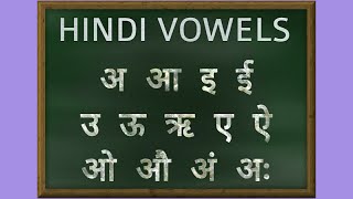 Hindi Vowels Pronunciation  Learn Hindi Alphabets [upl. by Howzell]