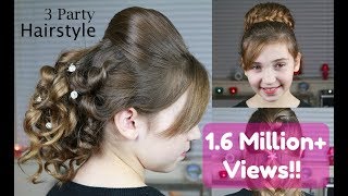 3 Party Hairstyles  Indian Wedding Hairstyles [upl. by Asirem]