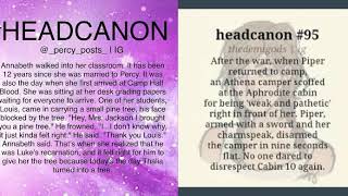 Percy Jackson Headcanons part 1 [upl. by Dnilasor]