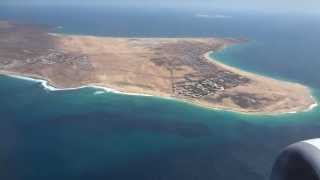 Transavia Landing Sal  Cabo Verde  Kaapverdië full island view [upl. by Htidirrem]