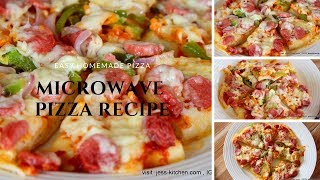 HOW TO MAKE PIZZA IN A MICROWAVE  STEP BY STEP HOMEMADE [upl. by Auhsohey]