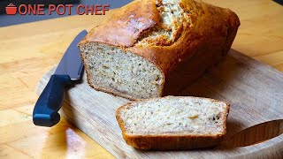 3 Ingredient Banana Bread  One Pot Chef [upl. by Ahtreb]