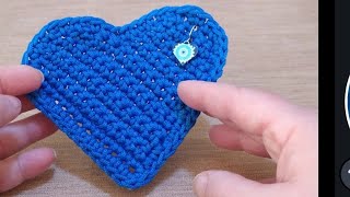 Tutorial Cuore Uncinetto ❤️ crochet Heart [upl. by Chaworth376]