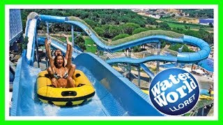 🌊 WATER WORLD Lloret de Mar 2022 Mejor Parque Acuático de España ✅ The Best Waterpark  Costa Brava [upl. by Luci]