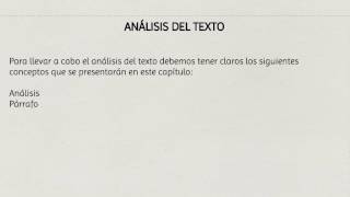 Análisis del Texto Conceptos Básicos [upl. by Domonic660]