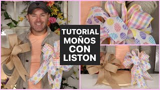 COMO HACER MOÑOS DE LISTON  Tutorial En Español [upl. by Ellerud]