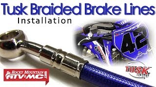 Tusk Motorcycle amp ATV Braided Brake Lines  Install amp Overview [upl. by Sigler951]