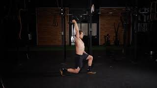 Single Arm Dumbbell Overhead Walking Lunge [upl. by Barbour]