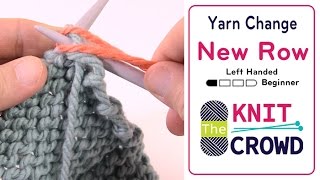 How to Knit Change Yarn Beginning of Row [upl. by Seroka]