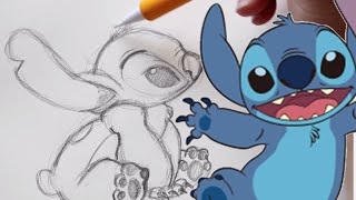 How to Draw STITCH from Disneys Lilo and Stitch  DramaticParrot [upl. by Maibach166]