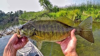 How I Fish A Stretch Of River For Summer Smallmouth [upl. by Loutitia]