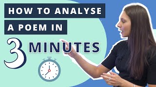 How to Analyse a Poem in 3 Minutes [upl. by Horton]