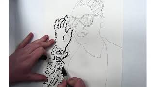 How to Draw a Calligram Self Portrait [upl. by Junie]