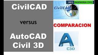 COMPARACION entre CivilCAD versus AutoCAD Civil 3d [upl. by Briscoe]