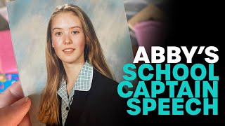 Abbys School Captain Speech  B105 [upl. by Lisbeth438]