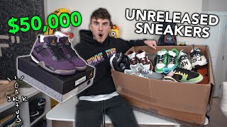 Unboxing A 50000 Unreleased Sneaker Mystery Box BEST EVER [upl. by Indyc]