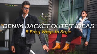 5 Ways to Wear a Denim Jacket [upl. by Enram468]