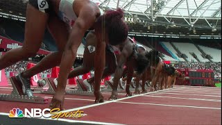 2019 Diamond League ShellyAnn FraserPryce wins womens 100m  NBC Sports [upl. by Uchish]